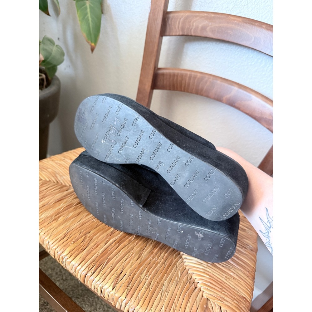 Cordani Black Suede Platform Mules Clogs Made in Italy Women's Size 40 US 9-9.5 - Picture 5 of 8